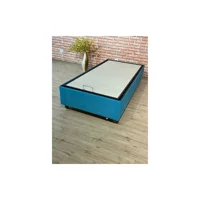 İpek Mobilya Manolya 90x190 cm Başlıksız Sandıklı Tek Kişilik Baza Seti Mavi