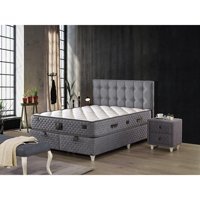 Mobilya Dükkanım Sleep 90x200 cm Başlıklı Yataklı Sandıklı Tek Kişilik Baza Seti Siyah