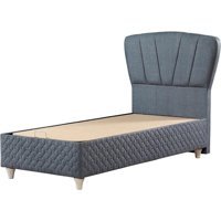 Mobilya Dükkanım Pink 2 120x200 cm Başlıklı Sandıklı Tek Kişilik Baza Seti Gri