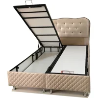 Belletto 120x200 cm Başlıklı Yataklı Sandıklı Tek Kişilik Baza Seti Kahverengi