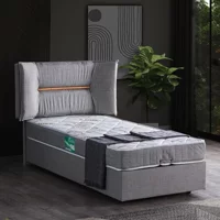 Setay Lizbon 100x200 cm Başlıklı Sandıklı Tek Kişilik Baza Seti Gri