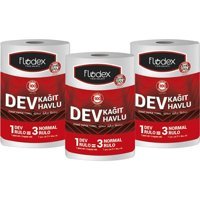 Flodex Dev 2 Katlı 3'lü Rulo Kağıt Havlu