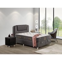 Relax 100x200 cm Başlıklı Yataklı Sandıklı Tek Kişilik Baza Seti Siyah