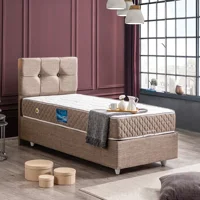 Setay Sion 120x200 cm Başlıklı Yataklı Sandıklı Tek Kişilik Baza Seti Kahverengi