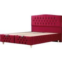 Mobilya Dükkanım Soft 90x200 cm Başlıklı Sandıklı Tek Kişilik Baza Seti Kırmızı