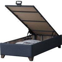 Weltew Home Voga 120x200 cm Başlıksız Sandıklı Tek Kişilik Baza Seti Füme