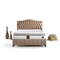 Mobilya Dükkanım Elengance 120x200 cm Başlıklı Yataklı Sandıklı Tek Kişilik Baza Seti Krem