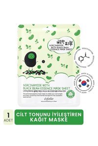 Esfolio Niacinamide ve Siyah Fasülye Nemlendiricili Kağıt Yüz Maskesi