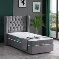 Setay Riga 100x200 cm Başlıklı Yataklı Sandıklı Tek Kişilik Baza Seti Gri