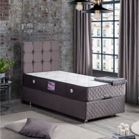 Setay Duke 120x200 cm Başlıklı Yataklı Sandıklı Tek Kişilik Baza Seti Antrasit Gri