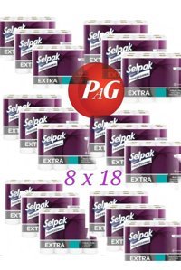 Selpak Prof. Extra 3 Katlı 18x8'li Rulo Kağıt Havlu