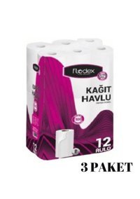 Flodex 2 Katlı 3x12'li Rulo Kağıt Havlu