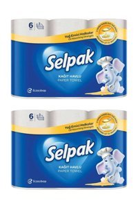 Selpak 3 Katlı 2x6'lı Rulo Kağıt Havlu