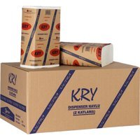 Kry Dispenser 2 Katlı 180 Yaprak 12'li Z Katlama Kağıt Havlu