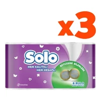 Solo Akıllı Seçim 2 Katlı 3x8'li Rulo Kağıt Havlu