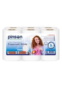 Pinson Professional Ultra Sensörlü Dispenser 2 Katlı 6'lı Rulo Kağıt Havlu