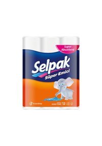 Selpak Süper Emici 3 Katlı 12'li Rulo Kağıt Havlu
