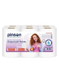 Pinson Professional Extra Sensörlü Dispenser 2 Katlı 6'lı Rulo Kağıt Havlu