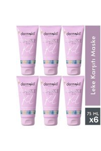 Dermokil Leke Karşıtı Aydınlatıcı Killi Nemlendiricili Jel Yüz Maskesi 6x75 ml