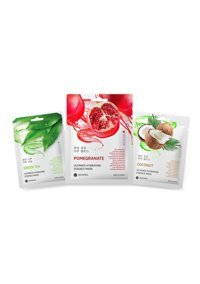 Jkosmec Green Tea-Pomegranate-Coconut Nemlendiricili Soyulabilir Kağıt Yüz Maskesi