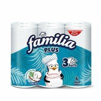 Familia Plus Hindistan Cevizi Özlü Kokulu 3 Katlı 6'lı Rulo Kağıt Havlu