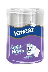 Vanesa 2 Katlı 12'li Rulo Kağıt Havlu