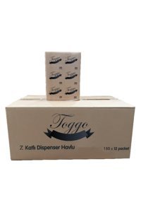 Toggo 2 Katlı 150 Yaprak 12'li Z Katlama Kağıt Havlu