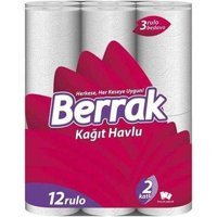 Berrak 2 Katlı 12'li Rulo Kağıt Havlu