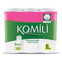 Komili 3 Katlı 6'lı Rulo Kağıt Havlu
