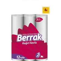 Berrak 2 Katlı 4x12'li Rulo Kağıt Havlu