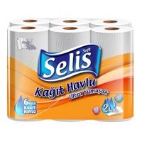 Selis 2 Katlı 6'lı Rulo Kağıt Havlu