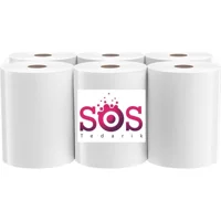 Sos Tedarik İçten Çekmeli 2 Katlı 6'lı Rulo Kağıt Havlu 3 kg