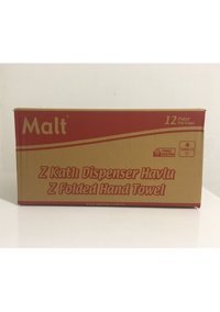 Malt Dispenser 2 Katlı 130 Yaprak 12'li Z Katlama Kağıt Havlu