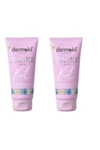 Dermokil Leke Karşıtı Ve Aydınlatıcı Killi Nemlendiricili Jel Yüz Maskesi 2x75 ml