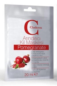 Claderm Pomegranate Killi Nemlendiricili Kağıt Yüz Maskesi 20 ml