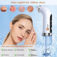 Mi Land Led Ekranlı Buharlı Şarjlı Vakumlu Siyah Nokta Temizleme Aleti Beyaz