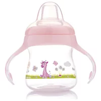 Bebedor 8507 Akıtmaz Kulplu 12+ Ay Alıştırma Bardağı Pembe-Mavi-Mor-Yeşil