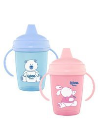 Wee Baby 755 Akıtmaz Kulplu 6+ Ay 240 ml Alıştırma Bardağı Pembe-Mavi