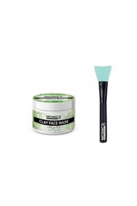 Monicatime Argan Yağlı Killi Nemlendiricili Soyulabilir Jel Yüz Maskesi 50 ml + + Maske Fırçası Set