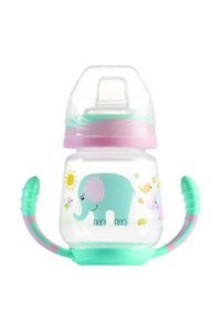 Bebedor Akıtmaz Kulplu 6+ Ay 150 ml Alıştırma Bardağı Yeşil-Pembe