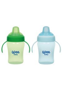 Wee Baby Akıtmaz Kulplu 6+ Ay 240 ml Alıştırma Bardağı Mavi