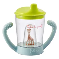 Sophie La Girafe Akıtmaz Kulplu 6+ Ay 180 ml Alıştırma Bardağı Sarı Yeşil