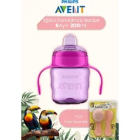 Philips Avent Akıtmaz Kulplu 6+ Ay 200 ml Alıştırma Bardağı Pembe
