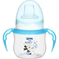 Wee Baby 187 Akıtmaz Kulplu 6+ Ay 125 ml Alıştırma Bardağı Mavi