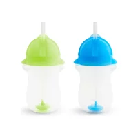 Munchkin Pipetli Akıtmaz Kulpsuz 12+ Ay 296 ml Alıştırma Bardağı Yeşil-Mavi