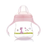 Bebedor Akıtmaz Kulplu 12+ Ay Alıştırma Bardağı Pembe