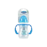 Baby Time B 105 Pipetli Akıtmaz Kulplu 250 ml Alıştırma Bardağı Mavi