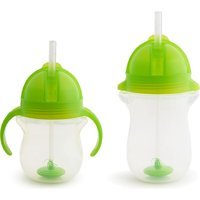 Munchkin Pipetli Akıtmaz Kulplu-Kulpsuz 6+ Ay 207 ml Alıştırma Bardağı Yeşil