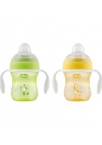 Chicco Akıtmaz Kulplu 4+ Ay 200 ml Alıştırma Bardağı Yeşil-Sarı