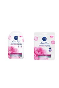 Nivea Aqua Rose Nemlendiricili Soyulabilir Kağıt Yüz Maskesi + Göz Maskesi